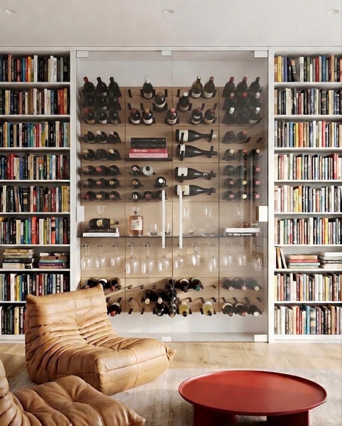Modern Wine Shelf System, STACT Premier - Oak & Black – STACT Wine
