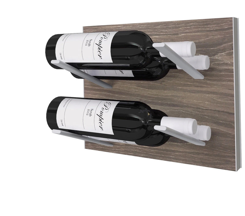 STACT Premier L-type Wine Rack - Gray Oak & Silver