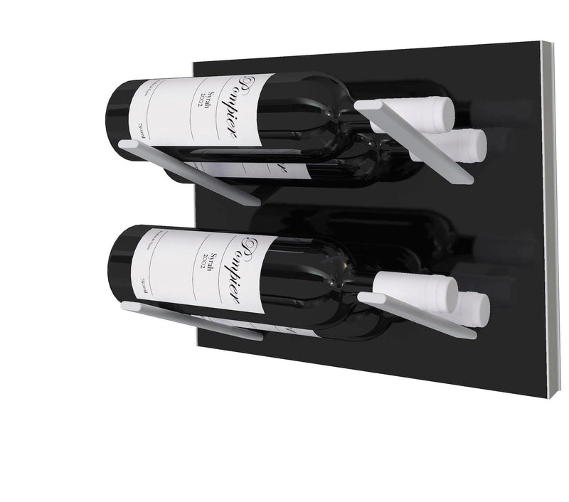 STACT Premier L-type Wine Rack - Piano Black & Silver