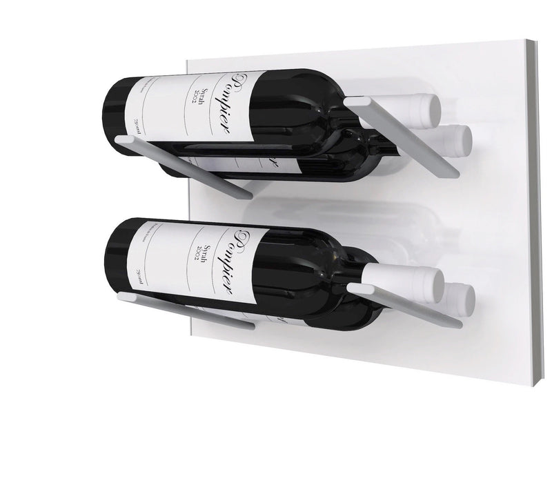 STACT Premier L-type Wine Rack - Pure White & Silver