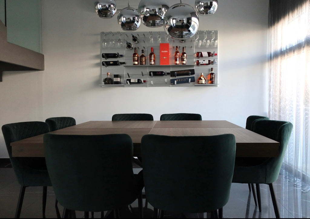 metal wine storage display racks wall mounted system