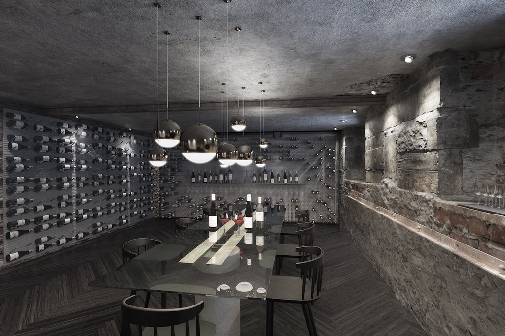 underground wine cave wine cellar tasting room