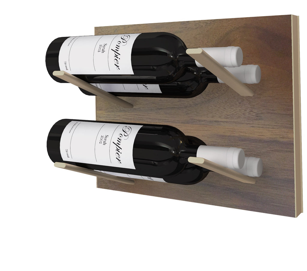 STACT Premier L-type Wine Rack - Walnut & Bronze
