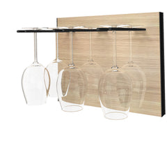 STACT Premier Stemware Rack - Oak & Black