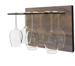 STACT Premier Stemware Rack - Walnut & Black