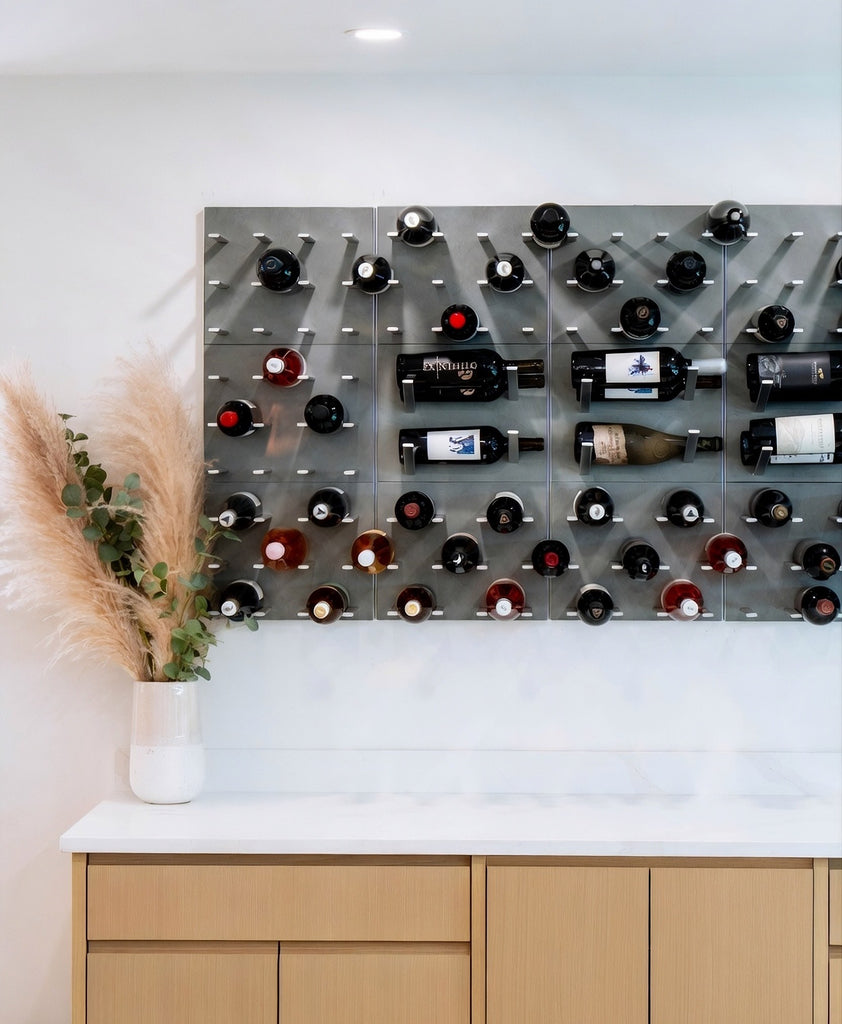 STACT Premier C-type Wine Rack - Concrete & Silver