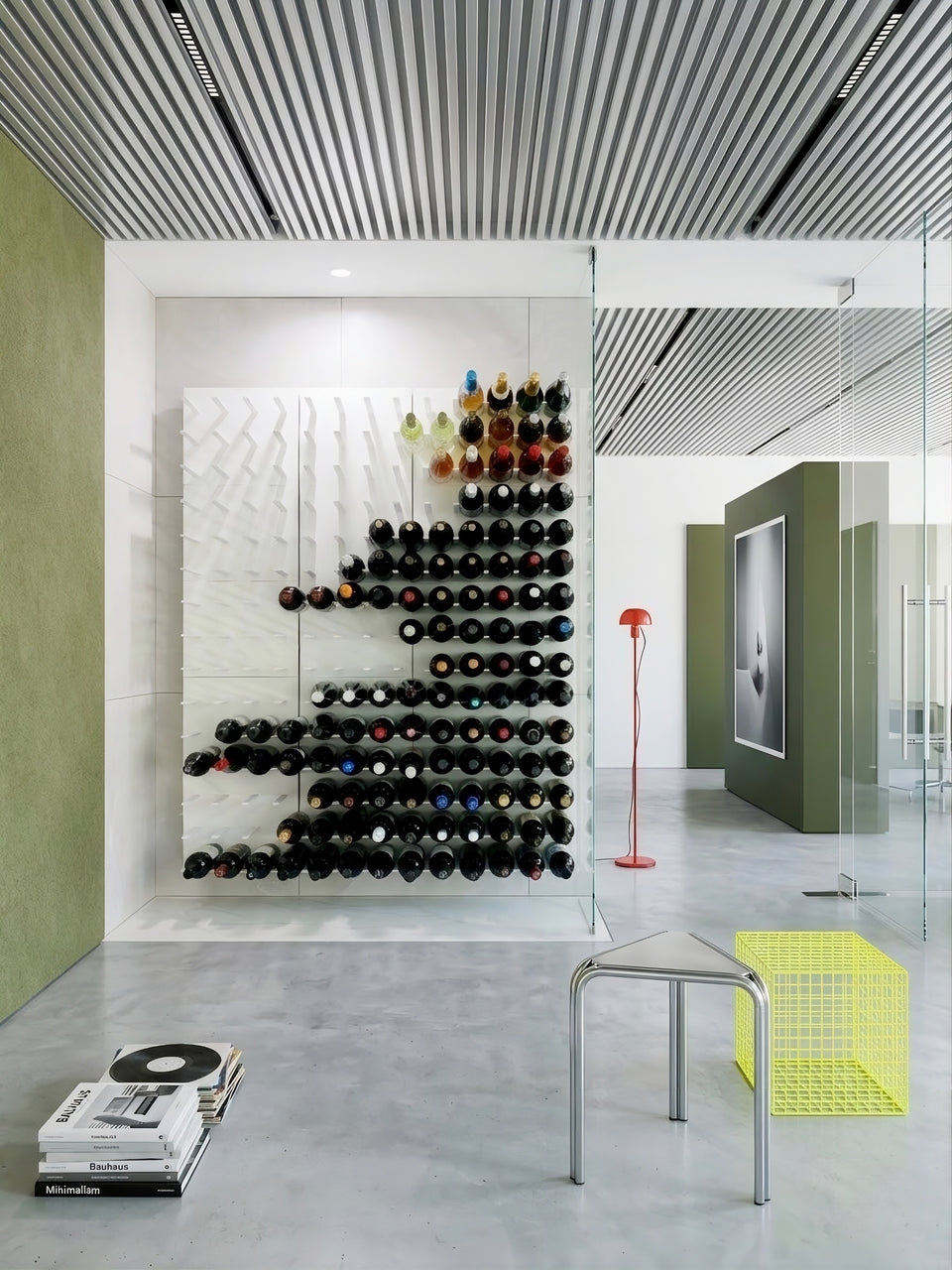 Sleek minimal wine cellar in stylish design studio Sleek clean minimalist wine room design 2026