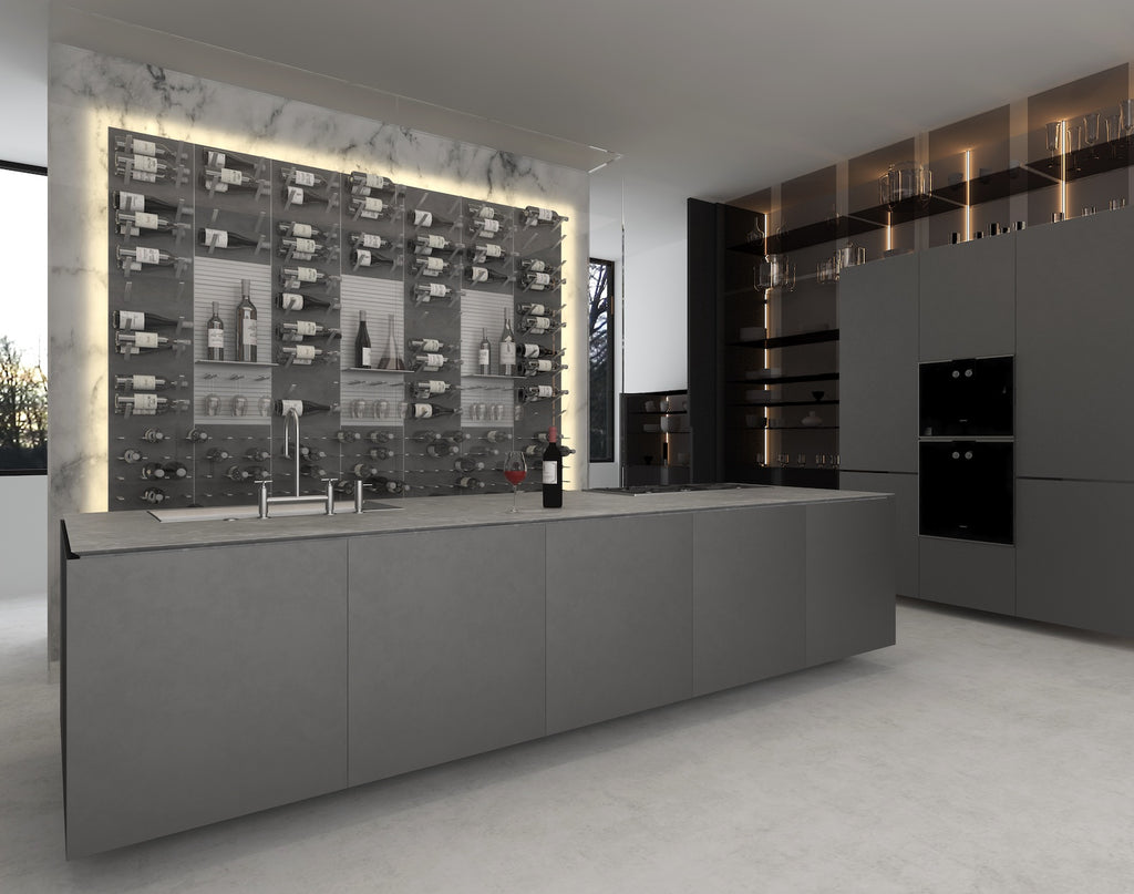 luxury kitchen wine cellar design