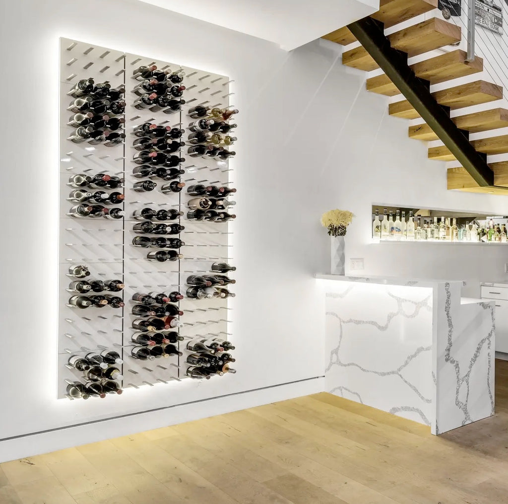 luxury home wine bar storage display wall