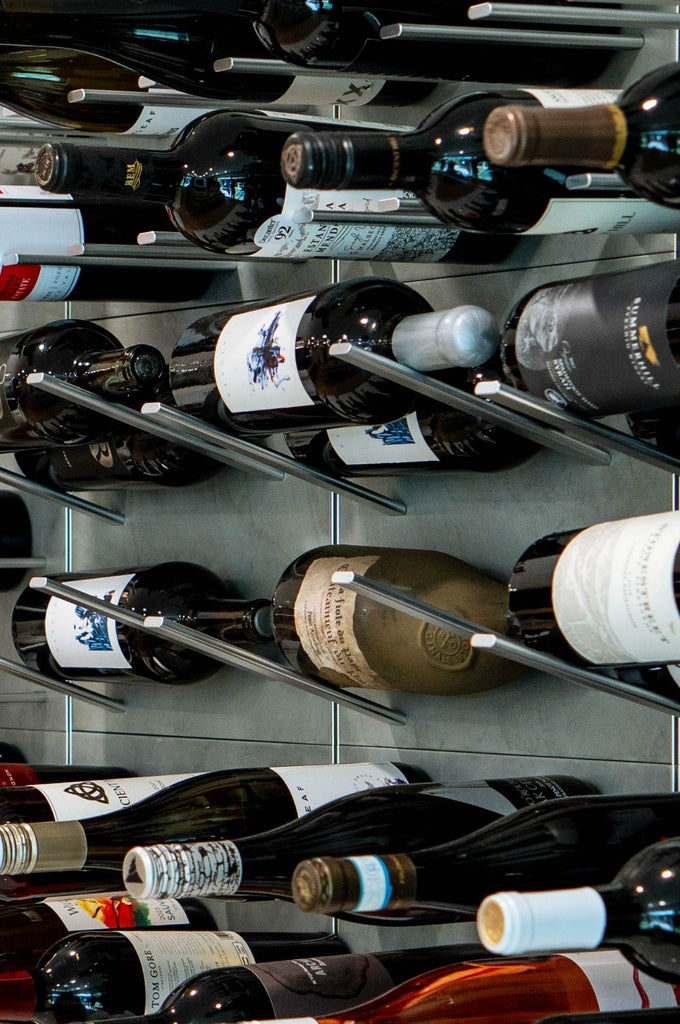 STACT Premier L-type Wine Rack - Concrete & Silver