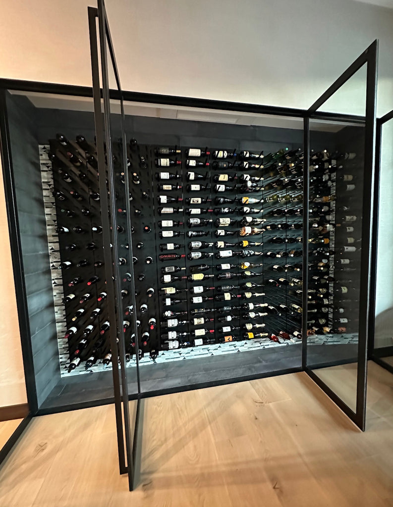 stylish modular wine cellar