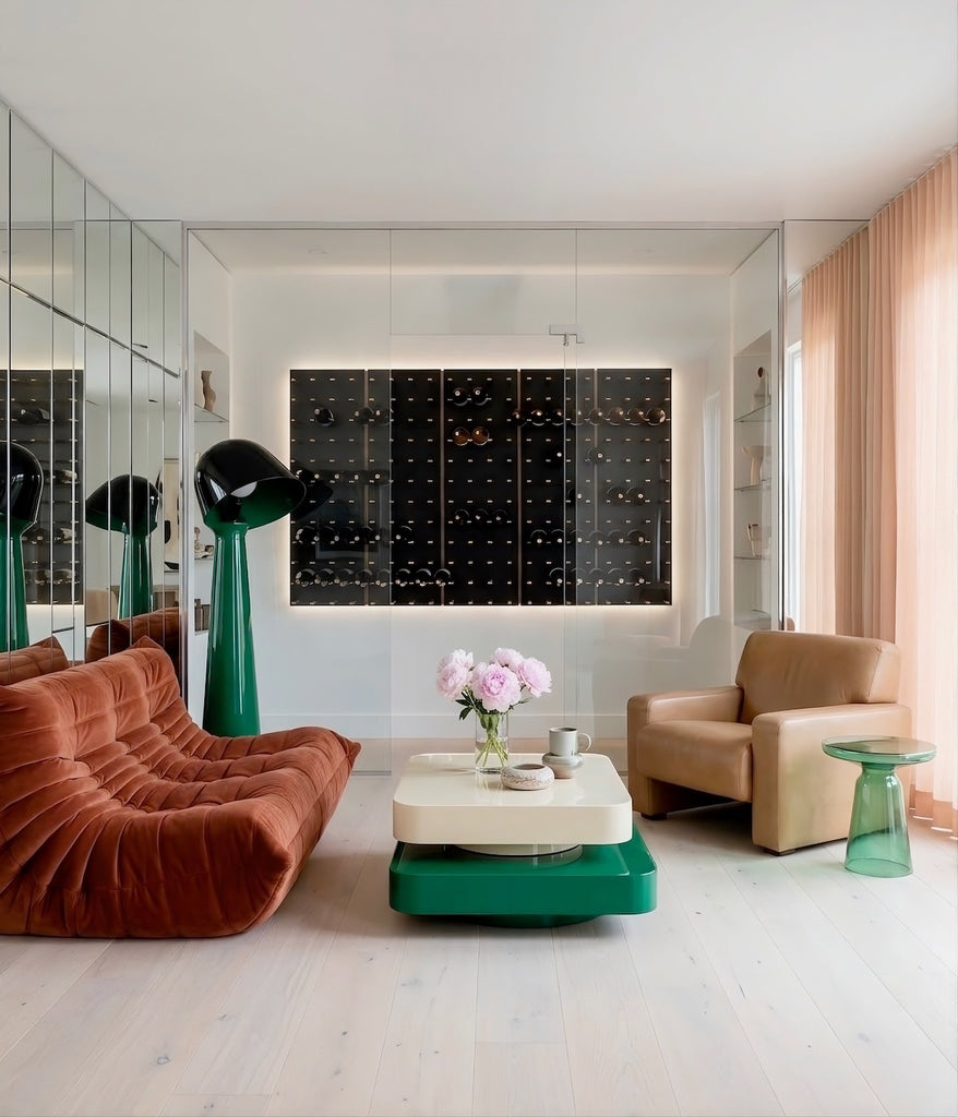 ultra chic modern home design wine cellar