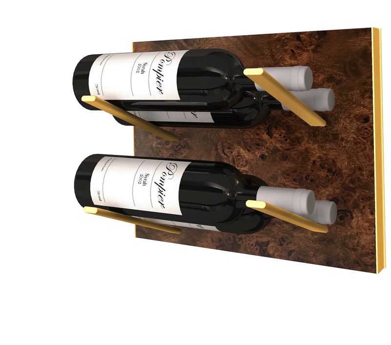  STACT Premier L-type Wine Rack - Burl & Gold