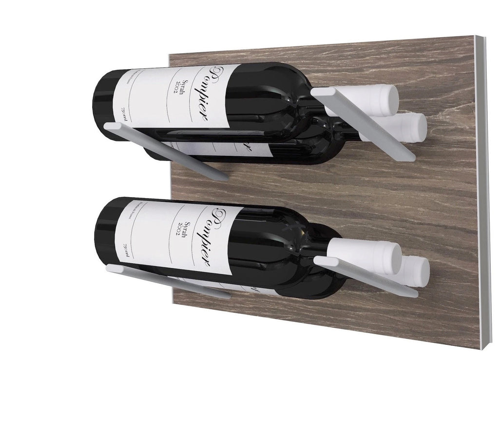 label-out wine rack - gray oak