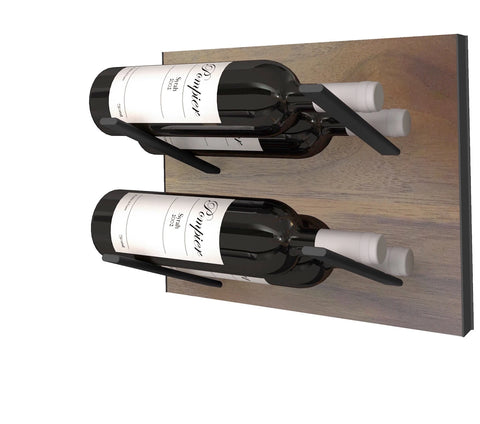 stact premier label-out wine rack - walnut & black
