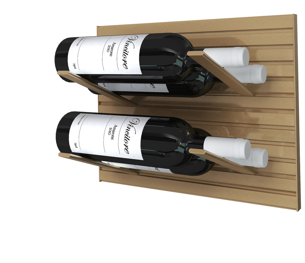 bronze - label-out wine rack