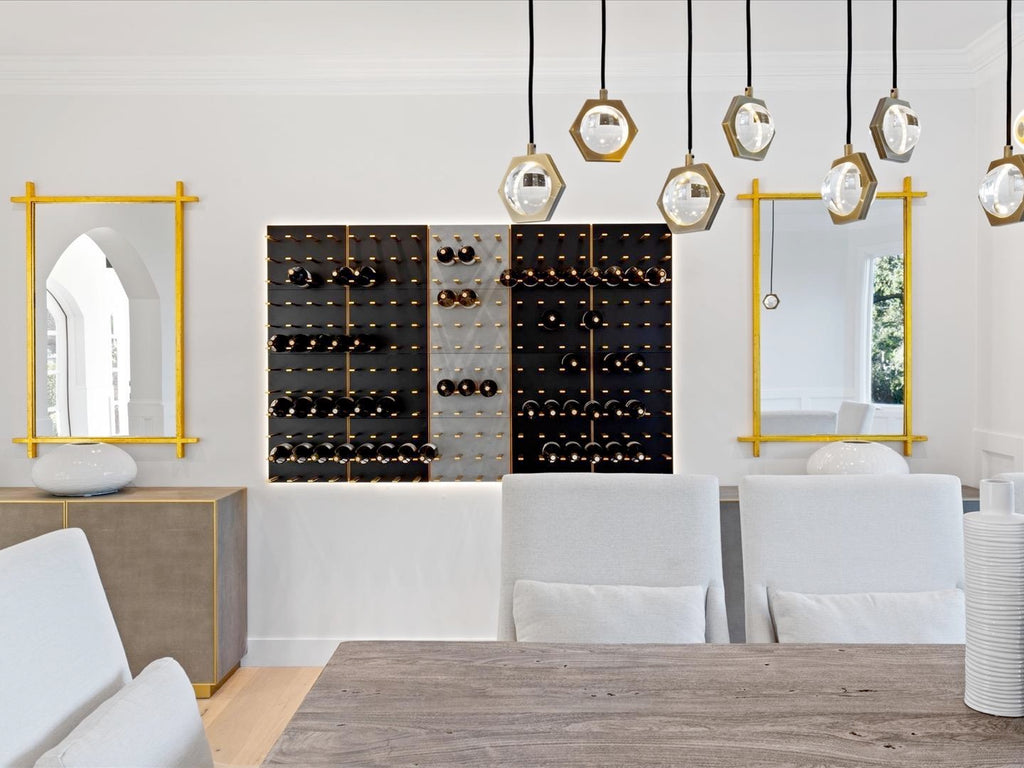 luxury dining room wine storage