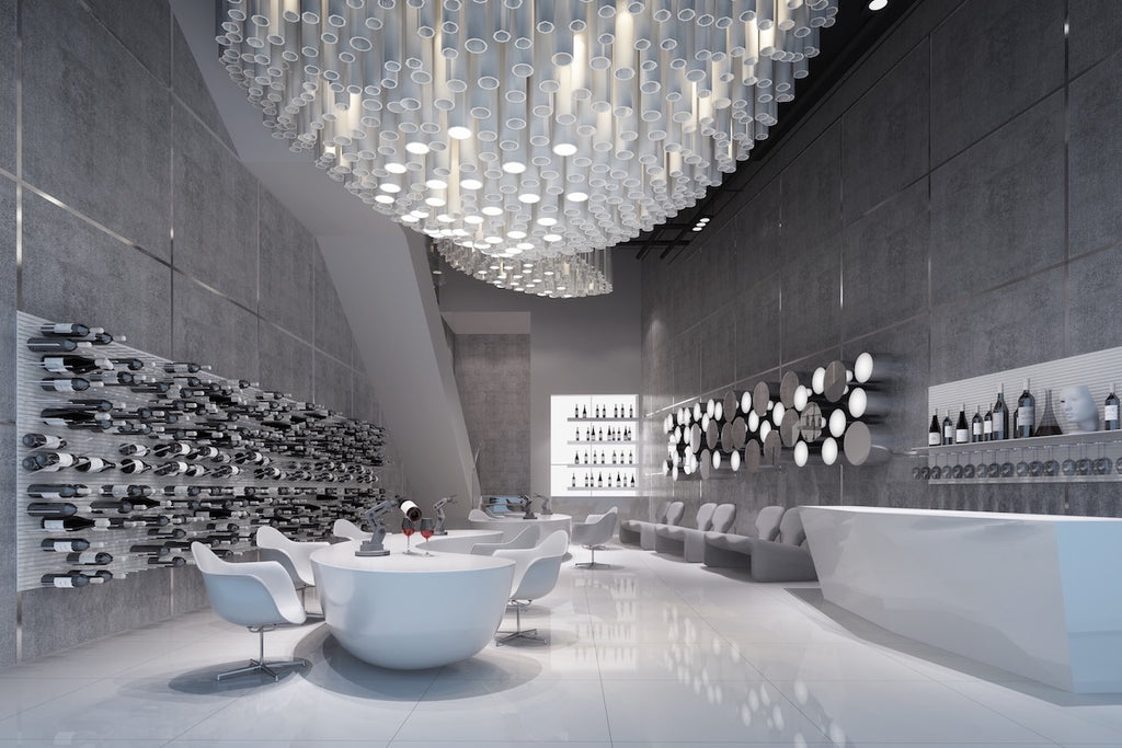 modern wine lounge and tasting room design