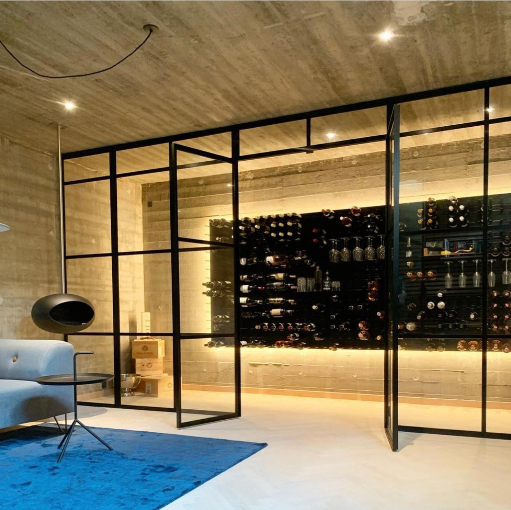 glass wine room