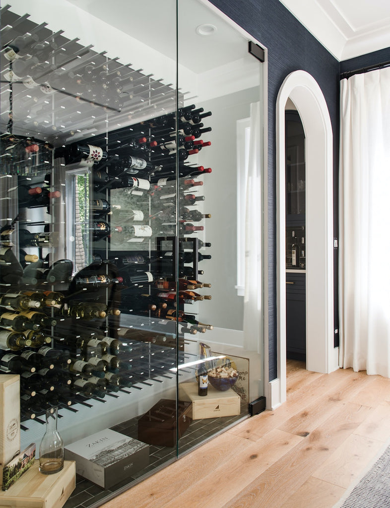 in-wall recessed wine cellar