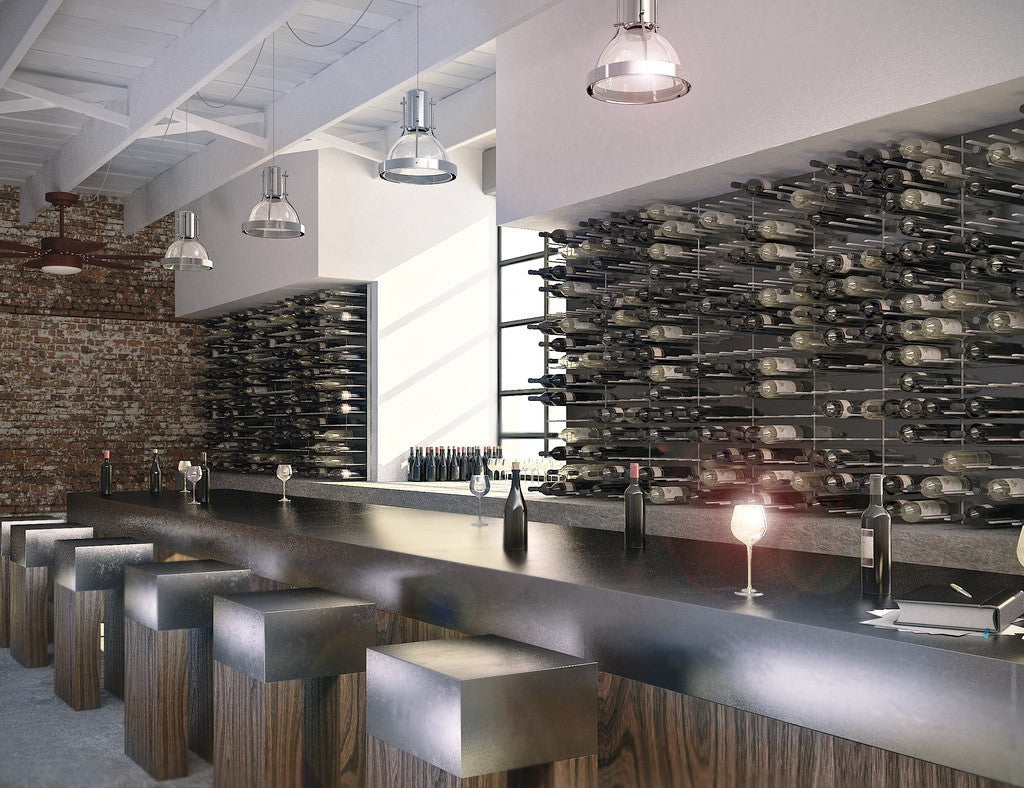 wall mounted wine racks for restaurant and bars